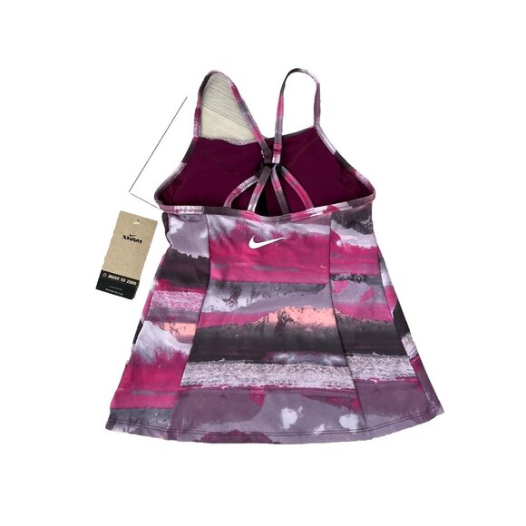 Nike NESSC311 Adventure Strappy Crossback Tankini Swim Top Sangria ( XS ) - Picture 5 of 5